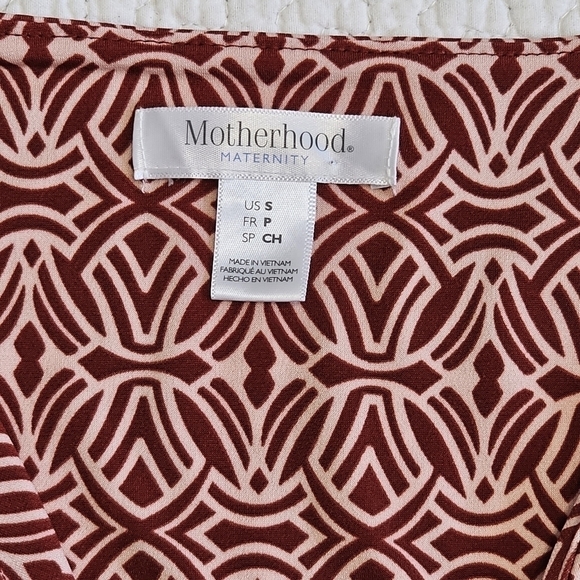 Motherhood Maternity - Red & Pink Wrap Dress - Picture 6 of 7